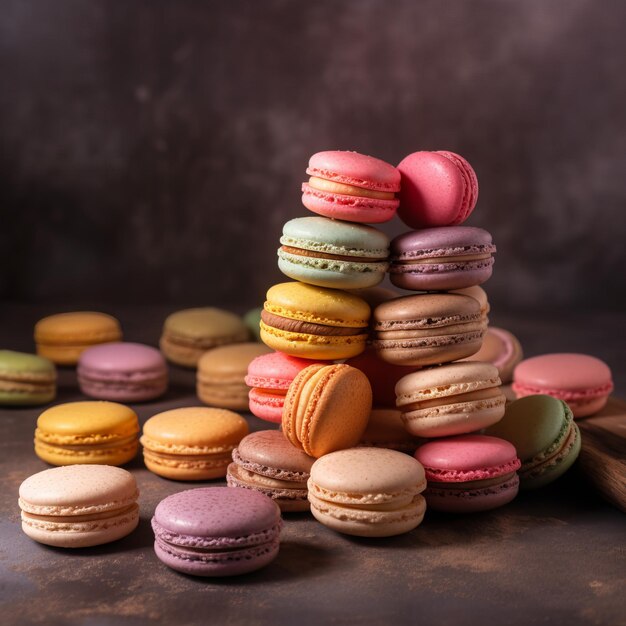 Macaron dolci e colorati