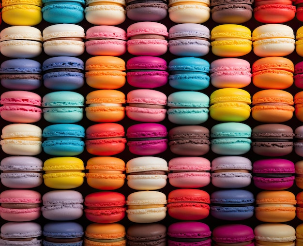 macarons colorati con strisce verticali spesse arcobaleno sfondo di carta da parati cromaticità audace