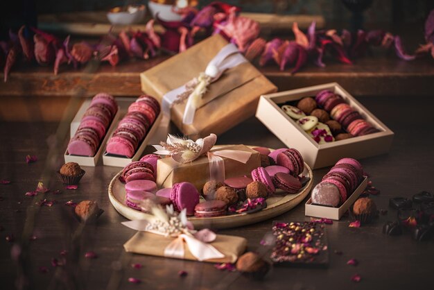 Macarons francesi rosa