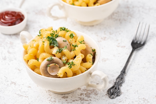 maccheroni al fungo champignon