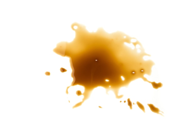 macchia di caffè isolata su sfondo bianco
