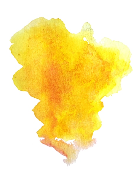 Macchia di pittura ad acquerello gialla