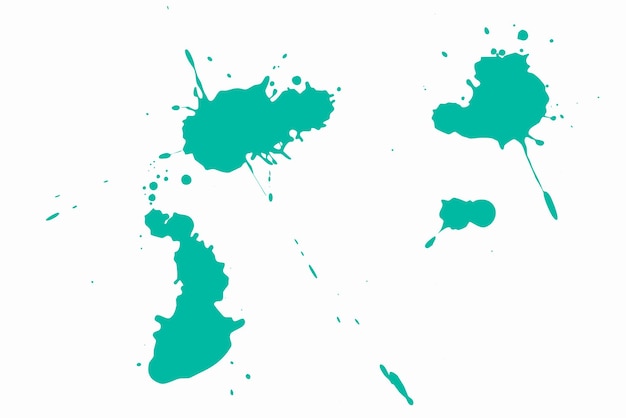 Macchia verde su sfondo bianco Macchie di inchiostro su un pezzo di carta