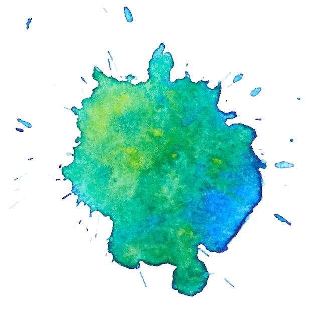 Macchie colorate di acquerello su sfondo bianco macchia dipinta a mano illustrazione vettoriale