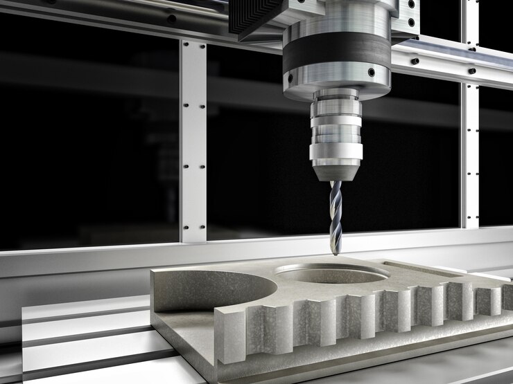 Macchina cnc in azione