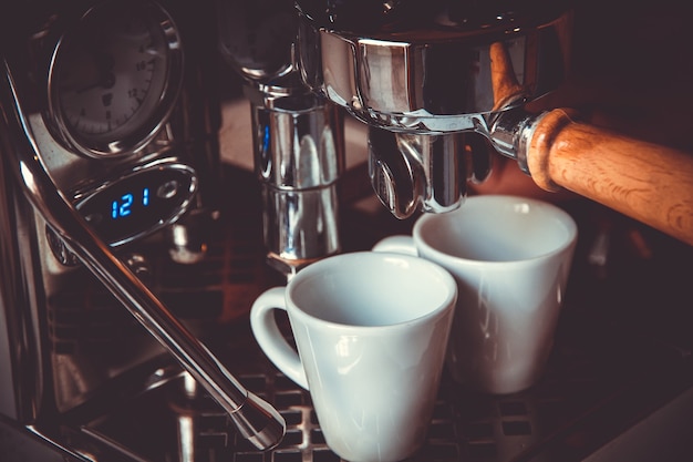 Macchina da caffè, caffettiera, vista ravvicinata