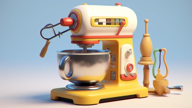 Macchina di cottura blender sfondo bianco ai generare