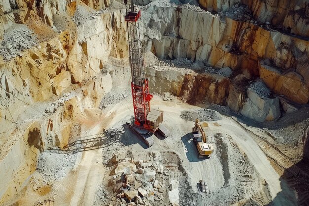 Macchina di perforazione in cava mineraria a cielo aperto