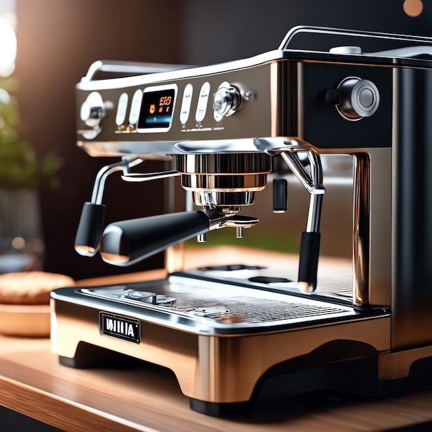 Macchina per caffè espresso professionale, composizione perfetta altamente dettagliata