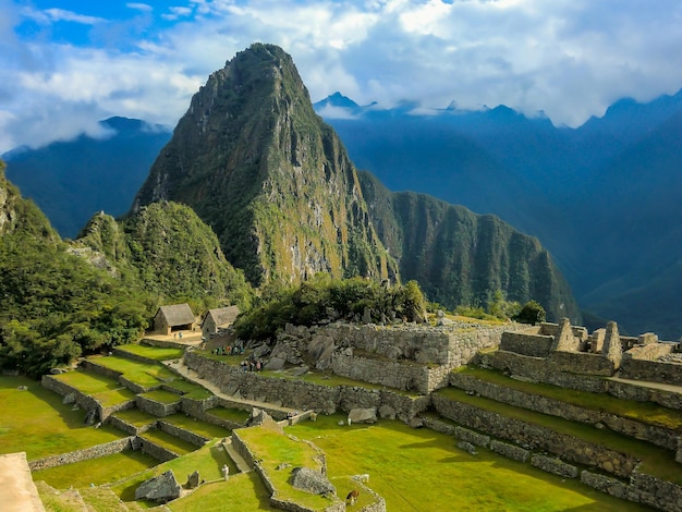 Machu Picchu cittadella di montagna dell'impero Inca a Cusco Cuzco Perù