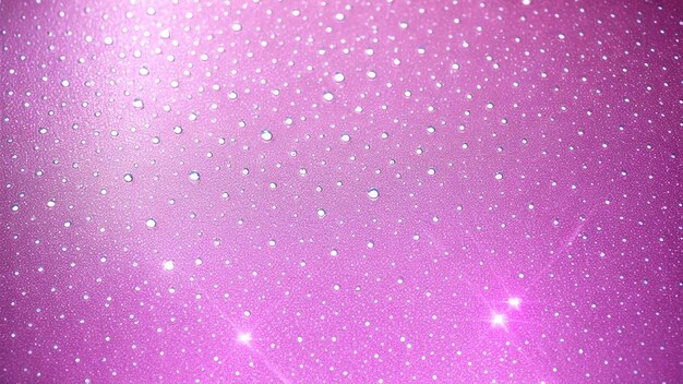 Macro astratto di gocce d'acqua su superficie lucida con gesso rosa
