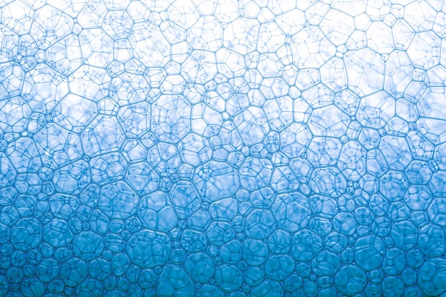 macro blu bolle di sapone Acqua Abstract Macro Schiuma BackgroundMacro close up di bolle di sapone