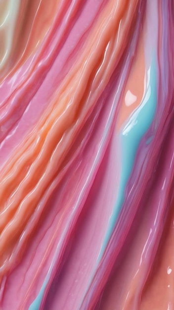 Macro close-up della consistenza di slime pastello realizzata con ai generativo