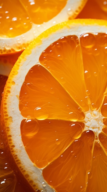 Macro CloseUp Foto di fette di arancione