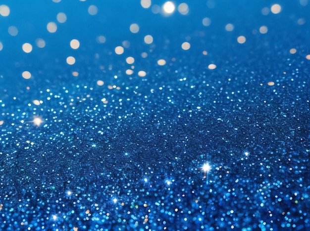 Macro Glitter riflessi azzurri a colori