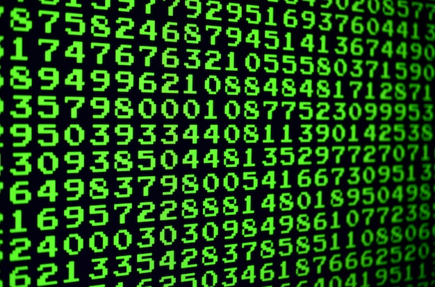 macro of password selection on the monitor of the office computer. 