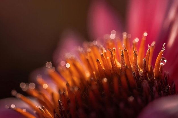 Macro shot fiore Flora naturale Generare Ai