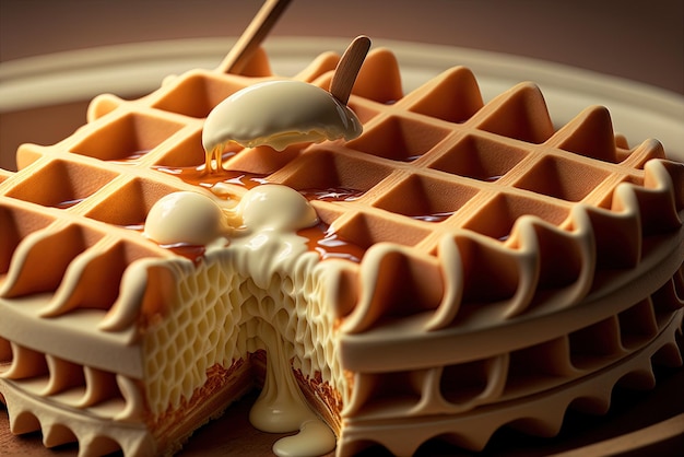 Macro waffle facile come una torta