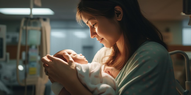 madre abbraccio bambino in ospedale festa della mamma