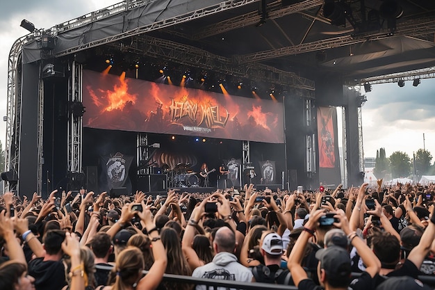 MADRID 30 GIUNOLa folla in un concerto al Download heavy metal music festival il 30 giugno a MadridSpagna