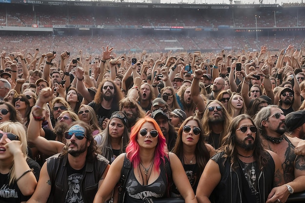 MADRID 30 GIUNOLa folla in un concerto al Download heavy metal music festival il 30 giugno a MadridSpagna