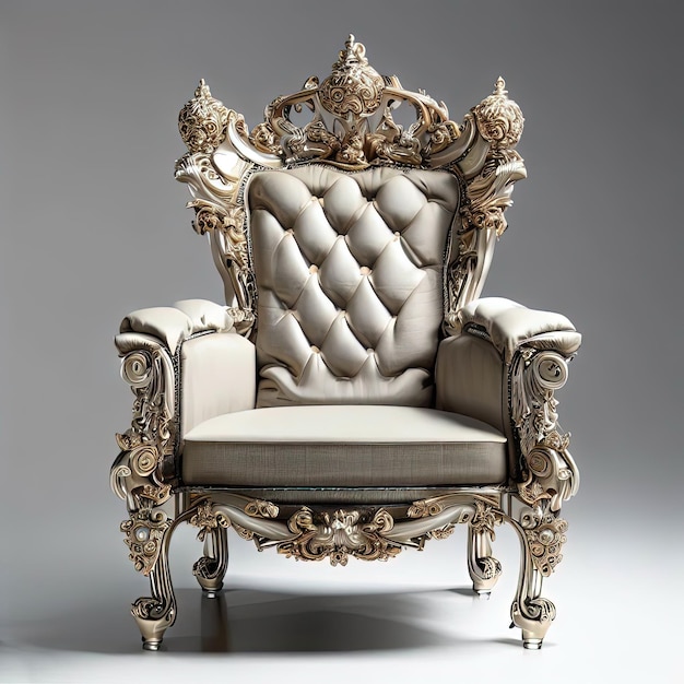 Maestà Reale Foto d'archivio affascinante di una lussuosa sedia reale che trasuda eleganza e opulenza