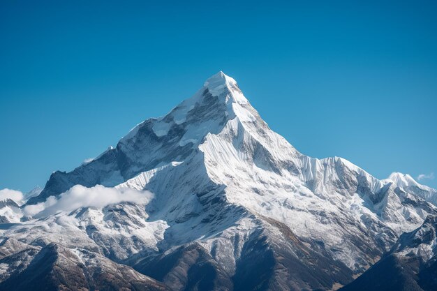 Maestosa vetta di montagna coperta di neve