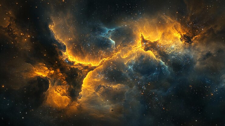 Maestose formazioni di nebulose nelle profondità dello spazio