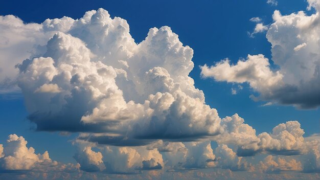 Maestose nuvole in un cielo blu