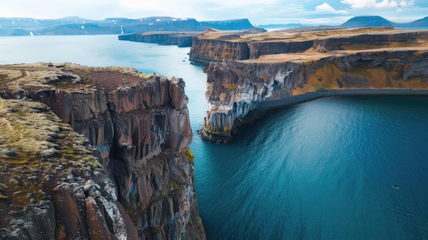 Maestosi fiordi che attraversano i paesaggi islandesi