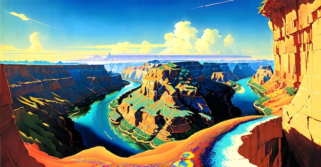 Maestoso grande design di sfondo in stile Grand antilope canyon creato utilizzando l'IA generativa