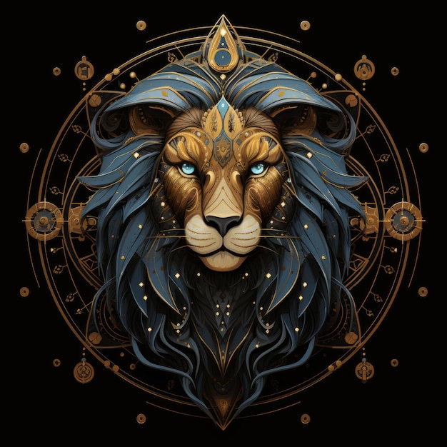 Maestoso segno zodiacale Leone