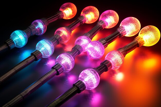 Magia delle luci fluorescenti per le feste