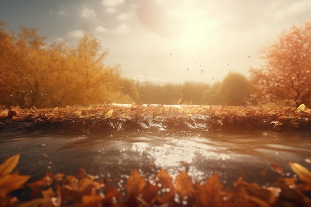 Magic Autumn Fall Background Illustrazione AI GenerativexA