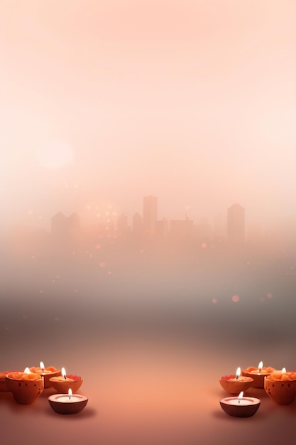 Magica nebbia morbida Diwali festival poster sfondo con spazio di copia vuoto