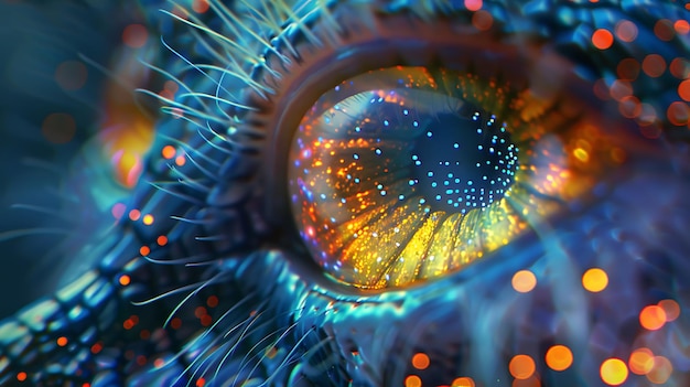 Magical eyes close up