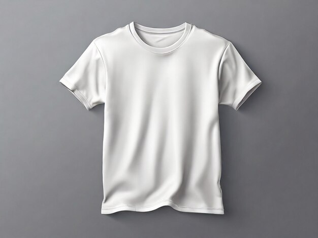 Maglietta bianca isolata su sfondo grigio