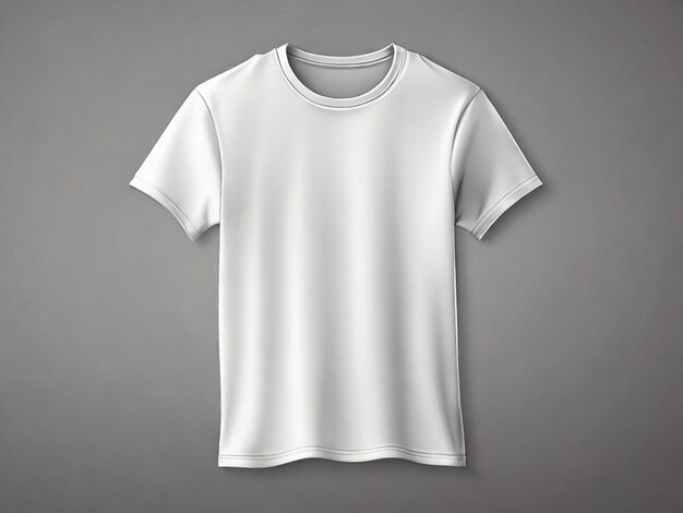 Maglietta bianca isolata su sfondo grigio