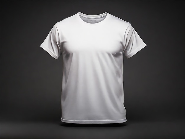 maglietta bianca sullo sfondo scuro per il disegno del mockup