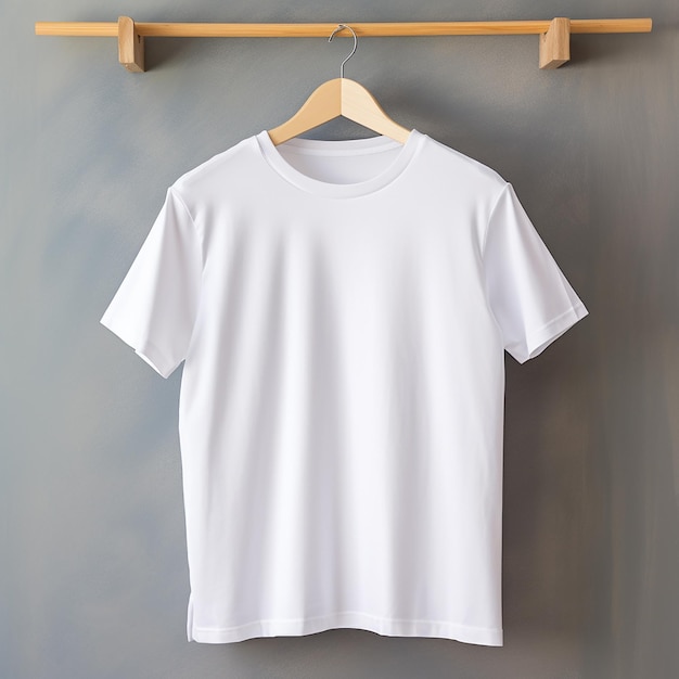 Maglietta bianca vuota per il design del mockup focalizzata su magliette ad alta risoluzione di alta qualità