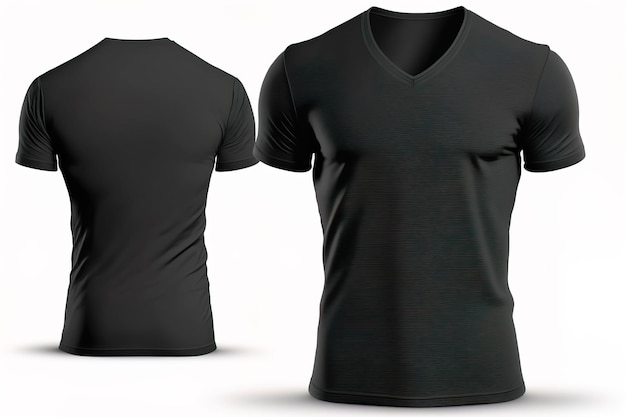 Maglietta Vneck vuota per camicia da uomo modello colore nero