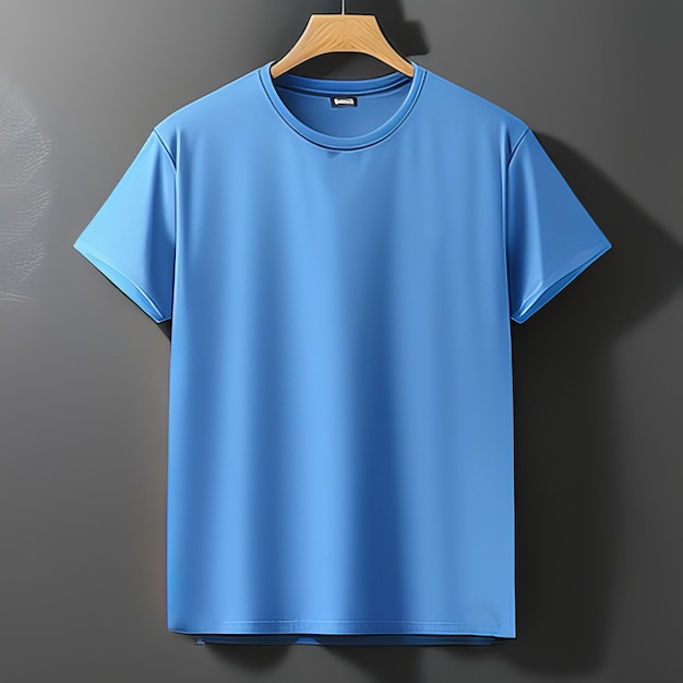 maglietta vuota mockup blu casual