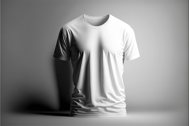 Magliette bianche con copia spazio su sfondo grigio Realizzato da AIArtificial intelligence