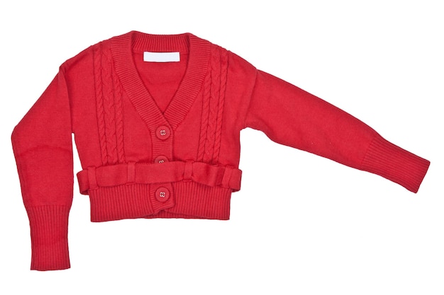 Maglione rosso con cintura