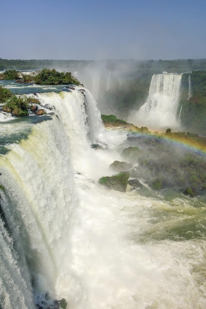 Magnifiche cascate di Iguazu in Brasile Confine con l'Argentina Una delle 7 meraviglie della natura