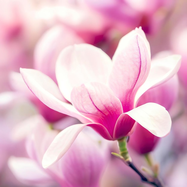 Magnolia Soulangiana in fiore Fiori rosa primaverili