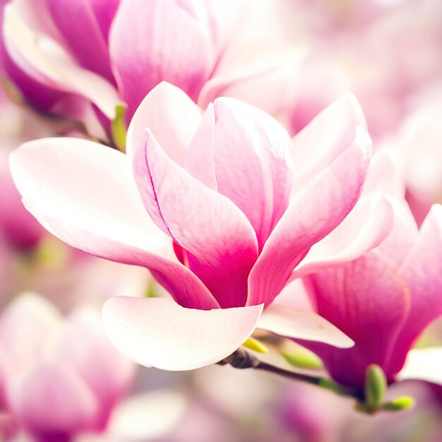 Magnolia Soulangiana in fiore Fiori rosa primaverili