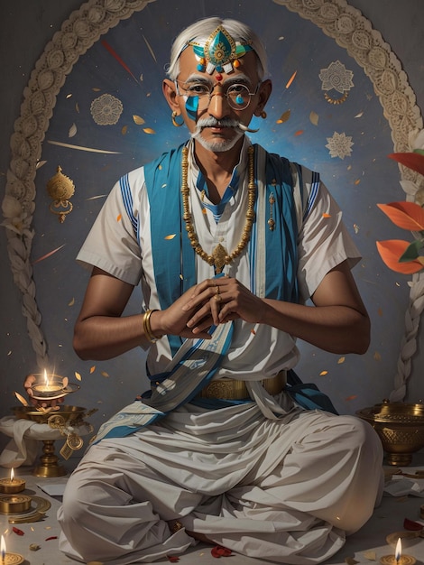 Mahatma Gandhi Diwali indiano