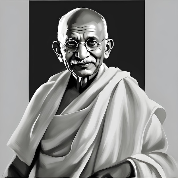 Mahatma Gandhi sorridente