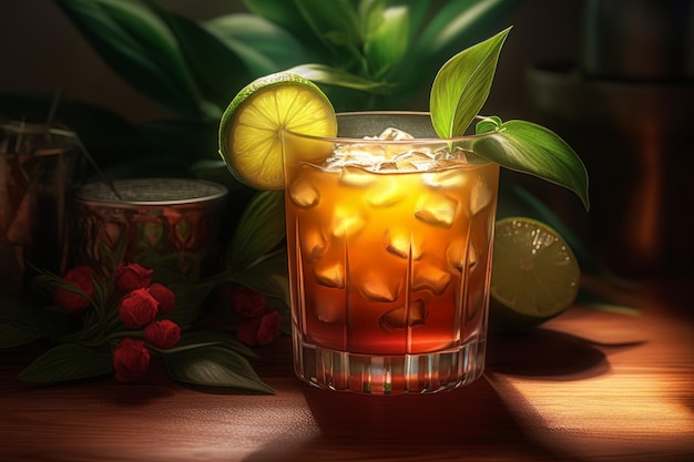 Maitai cocktail bevanda di frutta estiva Generare Ai